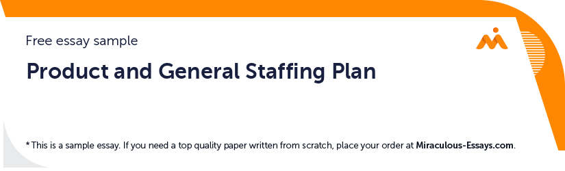 Free «Product and General Staffing Plan» Essay Sample