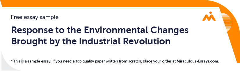 Free «Response to the Environmental Changes Brought by the Industrial Revolution» Essay Sample